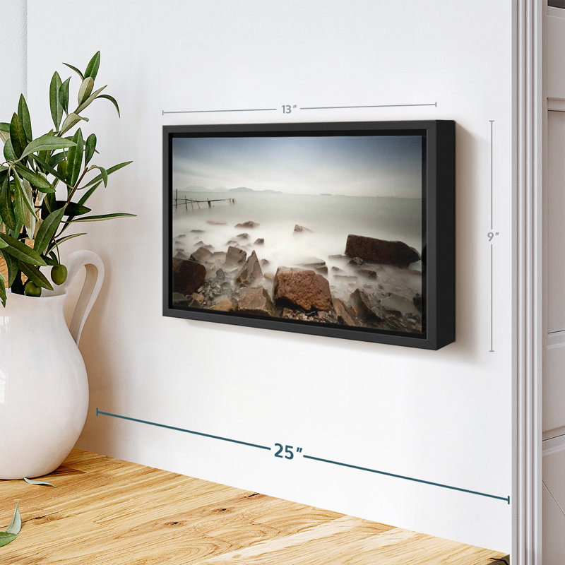 «Foggy Beach», reproduction sur toile, H 9 po x l 13 po