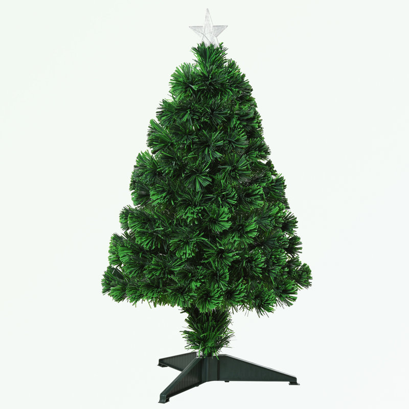 Artificial Christmas Tree with Branches and Fibre Optic LED Lights