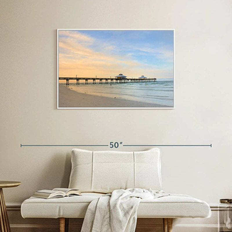 Fort Myers, Floride, Cadre flottant blanc, 37 po x 25 po