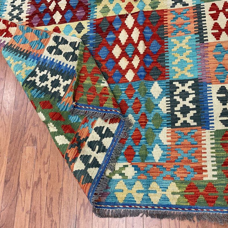 Tapis unique bleu 5 pi 2 po x 6 pi 10 po One-of-a-Kind