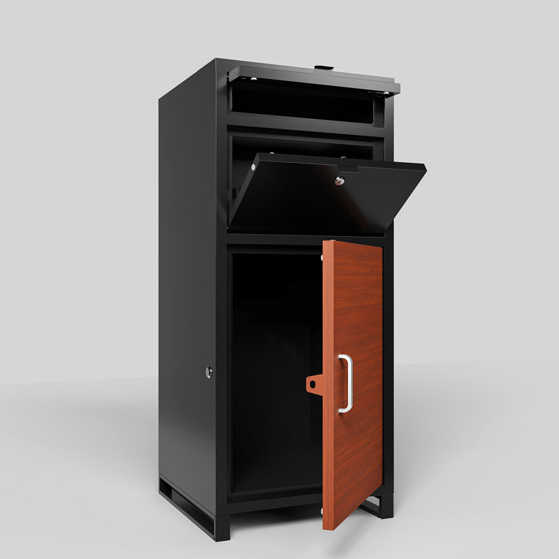 Parcel Box For Curbside Delivery - Secure And Weather- Outdoor Package Holder With Efficient Partitioning