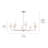  Classic 8 Light Chandelier with White Linen Shades-597268138