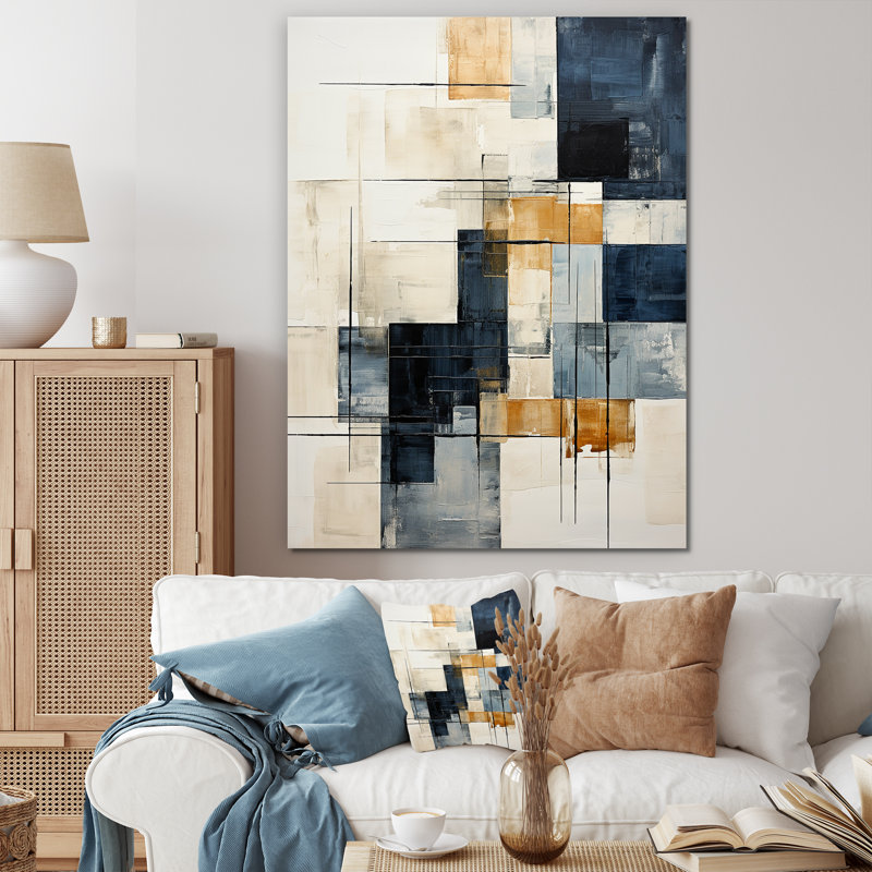 Ivory Illusions Abstract Shapes I - Abstract Shapes, reproduction d'art sur toile, Toile tendue, H 40 po x l 30 po x P 1,5 po