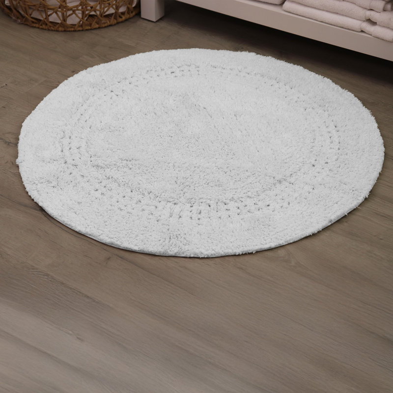 Tapis pour salle de bain 100% coton Home Weavers Classy, Blanc