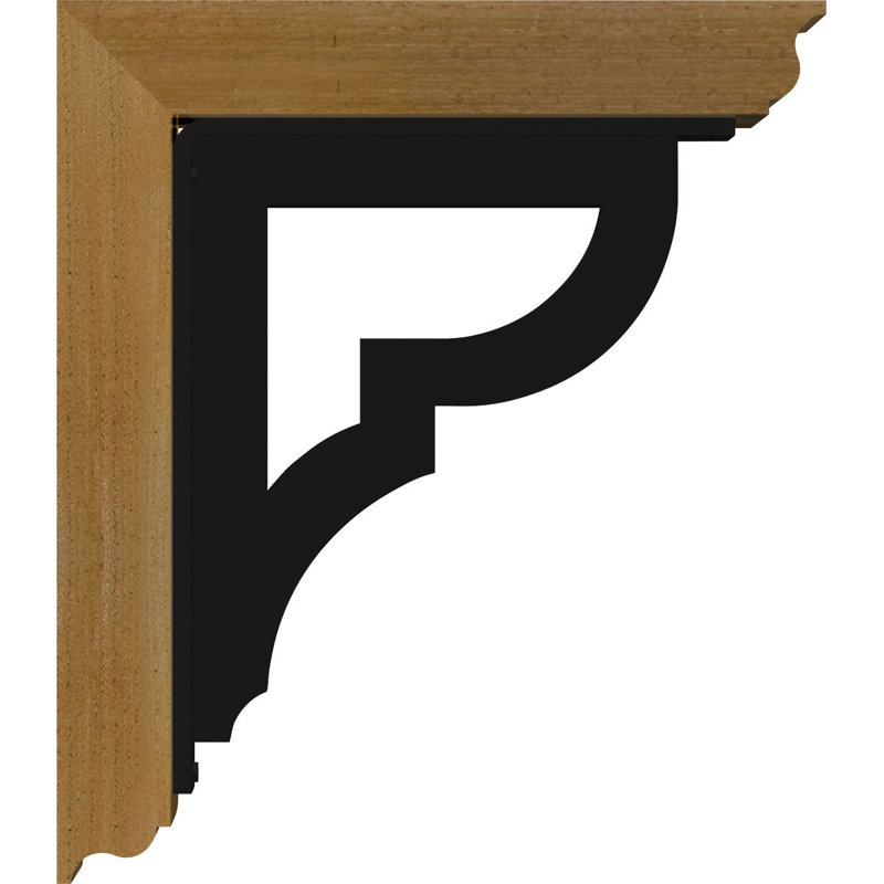 Support de fer triple Bradford, H 16 po x P 14 po, Cèdre rouge de l'Ouest l 4 po x T 2 po (sciage br