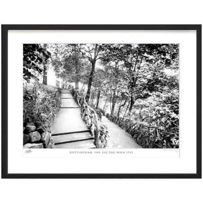 Nottingham, The Zig-Zag Walk 1923 - Single Picture Frame Print