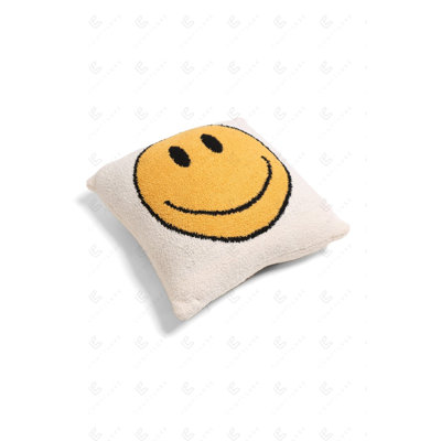 Housse de coussin moelleuse Happy Face