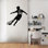 Décalcomanie murale personnalisée nom de football - autocollant en vinyle thème sport pour murs, portes et fenêtres, cadeau - autocollants de joueur de football DS-04