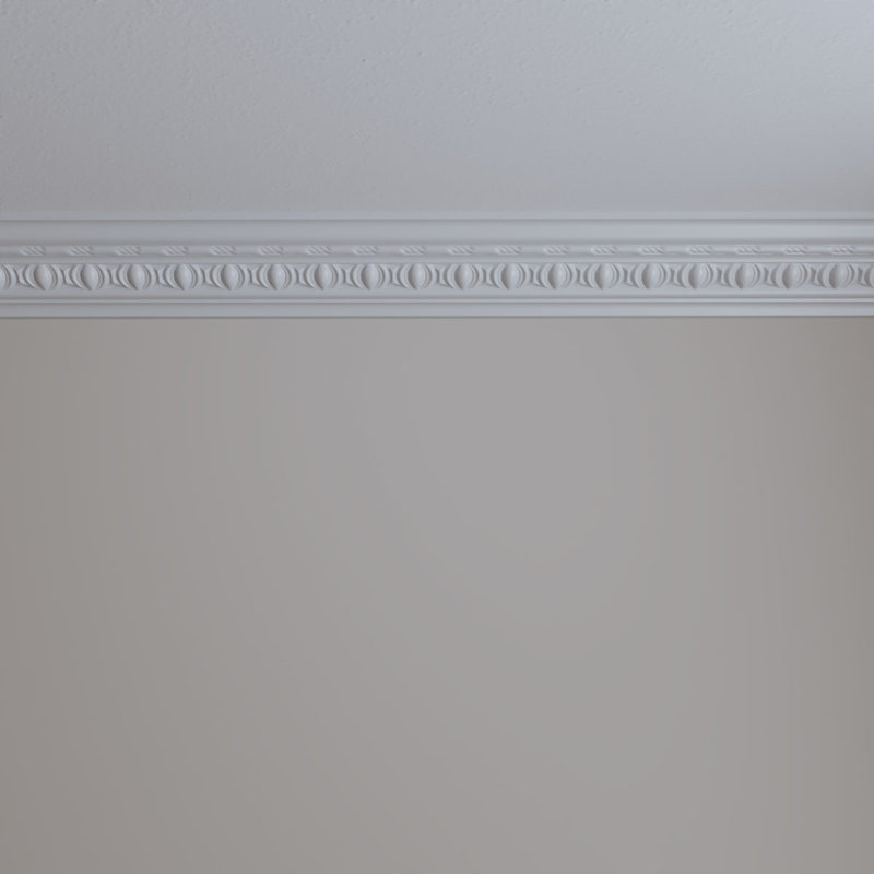 Jackson Egg and Dart White Polyurethane Crown Moulding