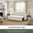 Upholstered L-Shape Beige Corduroy Space-Saving Sleeper Pull-Out Sofa With Hidden Storage-1719989694