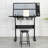 Hand Crank Adjustable Drafting Table Drawing Desk With 2 Metal Drawers WITH STOOL