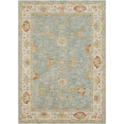 Tapis bleu / crème Amasya