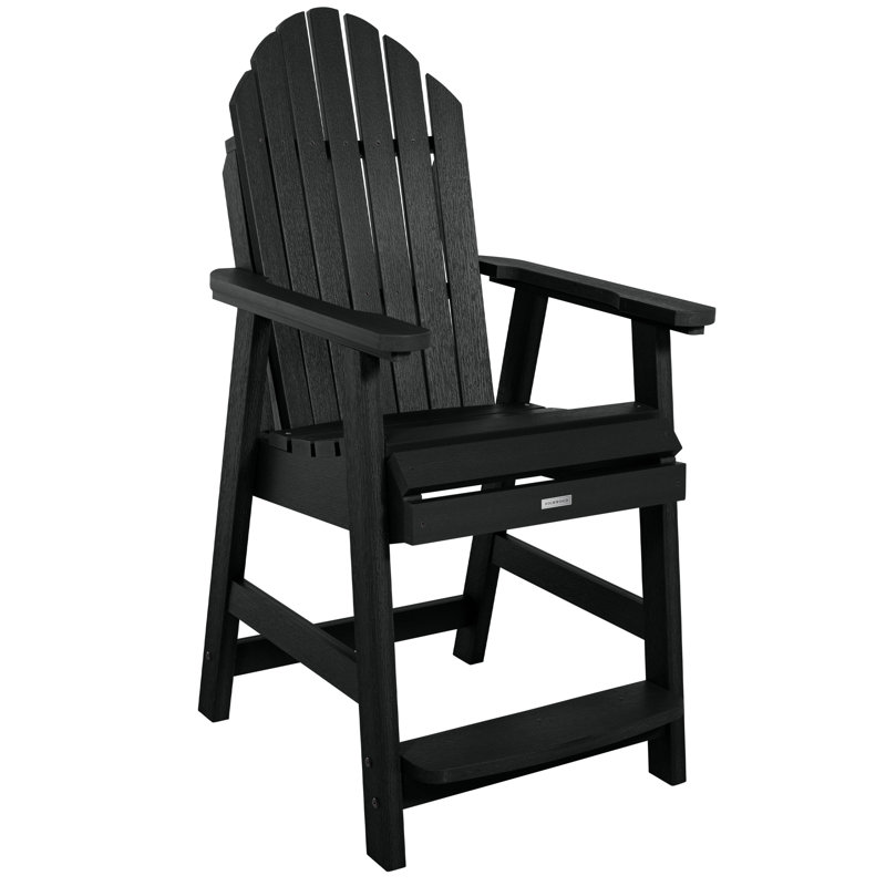 Anette Premium All-Weather Wicker Outdoor Dining Armchair, Black
