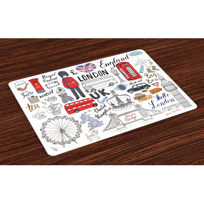 Ashwanth Hipster London Double Decker Bus Placemat