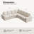 Caynemore Comerford L-Shaped Sectional Sofa Couch, 7-Seater Modular Couches With Deep Seat, Cloud Sofa For Living Room, Office-Beige-1067643271