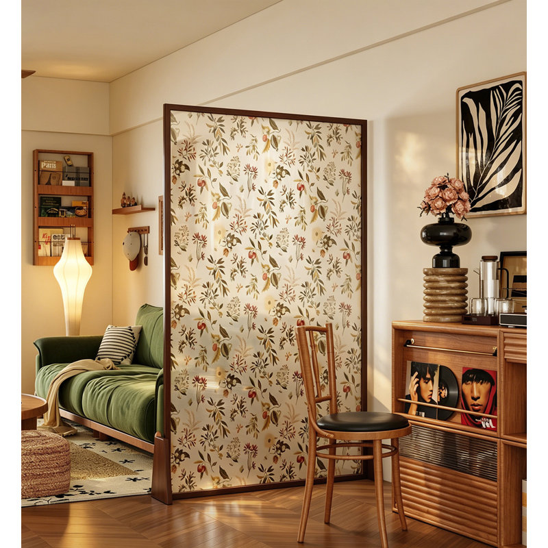 Paravent Mid-Century en bois massif pour salon
