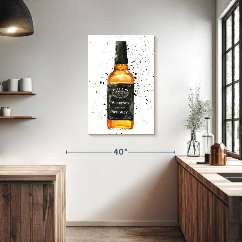 Yarlin Weekends Are For Whiskey, 36" H x 24" W