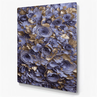Abstract Florals 66 Pink Metal Wall Art