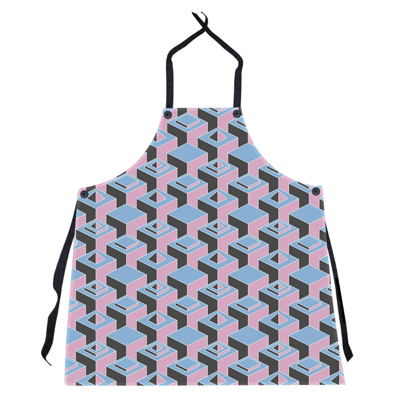Tablier de gratte-ciels, Bleu sarcelle / rose