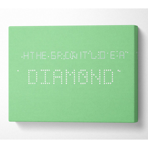 Happy Larry Music Quote Shine Bright Rihanna Green - Wrapped Canvas ...
