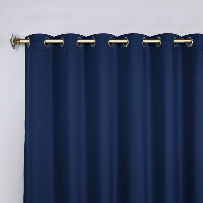 Paire de rideaux obscurcissant avec œillets Millendon, Marine, L 70 po x L 63 po