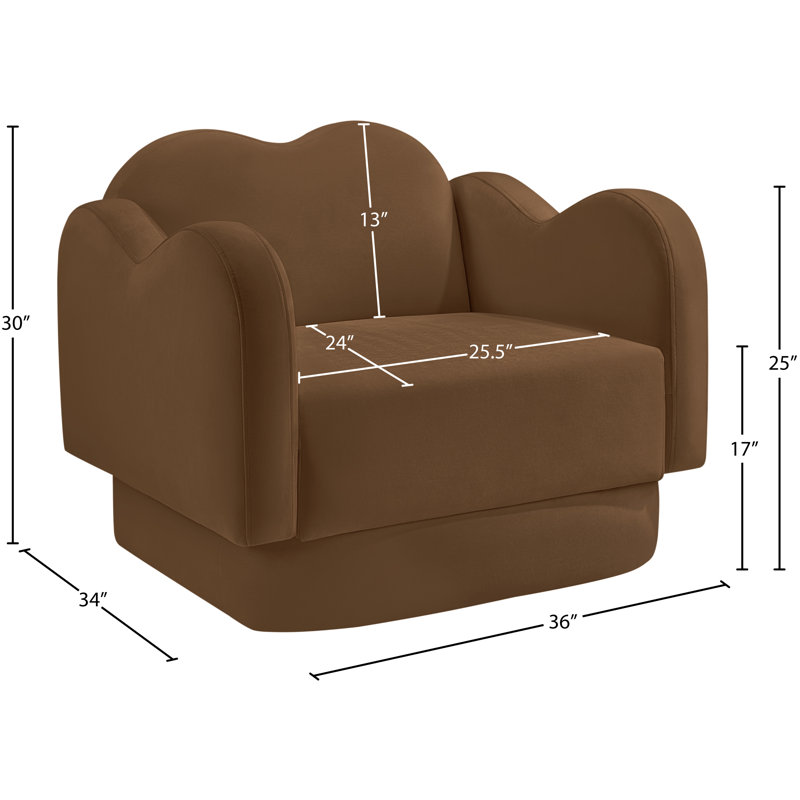 Chaise rembourrée Rainald, Velours selle