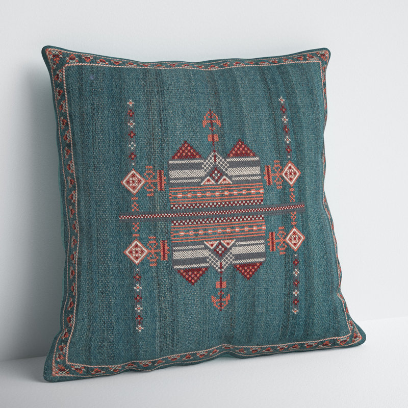 Embroidered Throw Pillow, Down