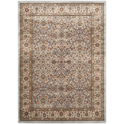 Tapis oriental bleu clair / ivoire Petronella