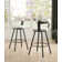 Laub Swivel Upholstered Counter Stool with Metal Frame