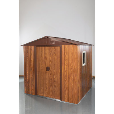 6Ft X 6Ft Outdoor Metal Storage Shed With Metal Floor Base ,With Window