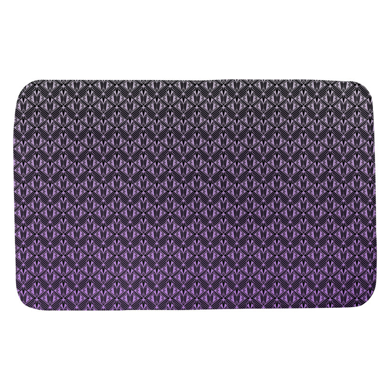 Tapis de salle de bain déco Leffel, l 21 po x L 34 po, Mauve