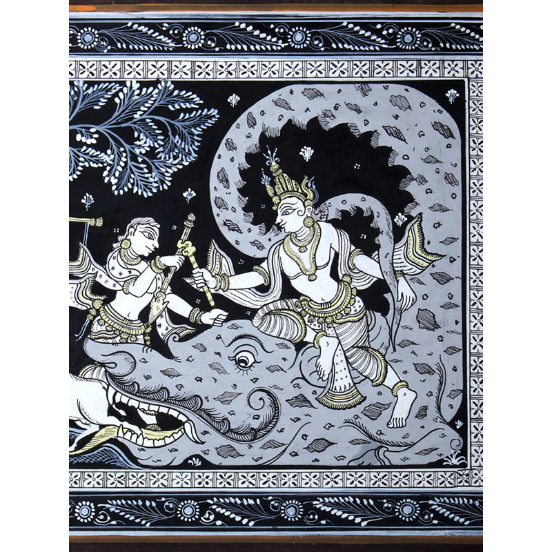 Krishna tuant le démon Aghasura