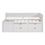 Functional Twin Daybed Solid Wood Storage Shelves Space-saving Design For Bedrooms