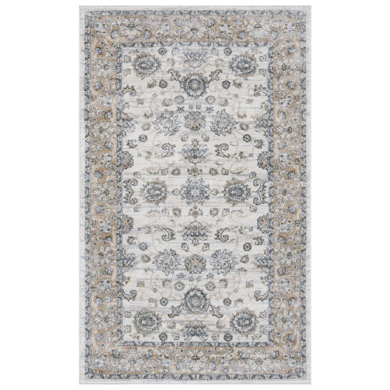 Aayat Abstract Navy/Gray Area Rug, Rectangle 9' x 12'