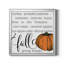 «Fall Giving Thanks» - Reproduction d'art textuel sur toile encadrée-984781826-984781831