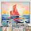Coucher de soleil sur un bateau à voile III - bateau à voile, art mural