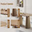 Table de salle à manger en bois, flexible et extensible, multifonctionnelle et peu encombrante, conception ovale à la mode et pieds de table à lattes, parfaite pour toute pièce