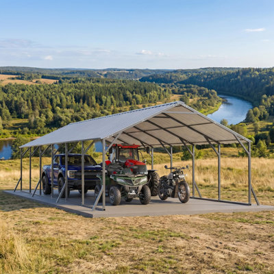 20'X30'x12' Metal Carport, Heavy Duty Steel