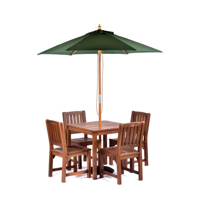 Keats 4 - Person Wood Patio Dining Set with Square Table