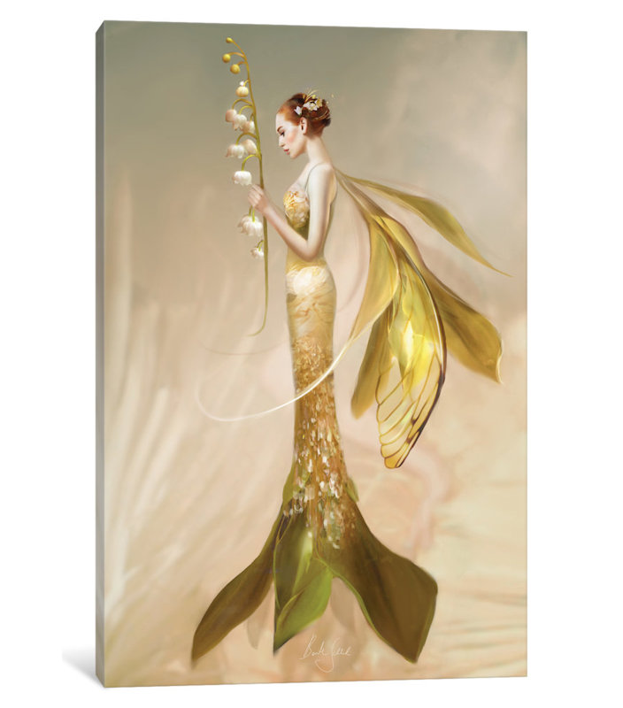 « lily of the valley », impression sur toile tendue, H 12 po x l 8 po x P 0,75 po