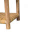 Table de chevet en chêne tissé Regency avec 1 tiroir et 1 fente ouverte. Brun clair