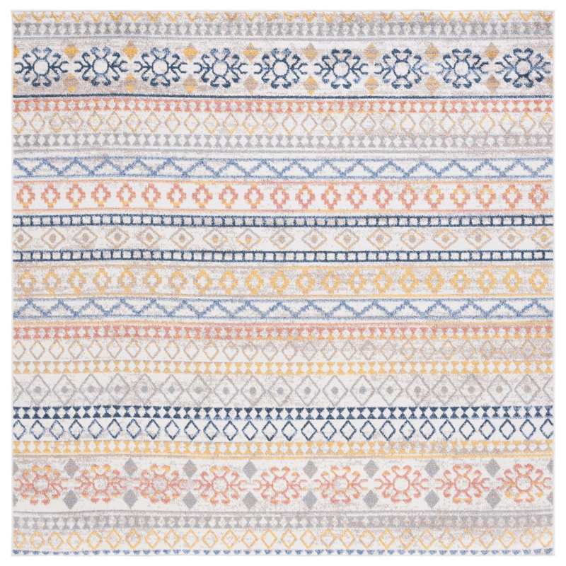 Eyoab Performance Geometric Rug, Square 6'7"