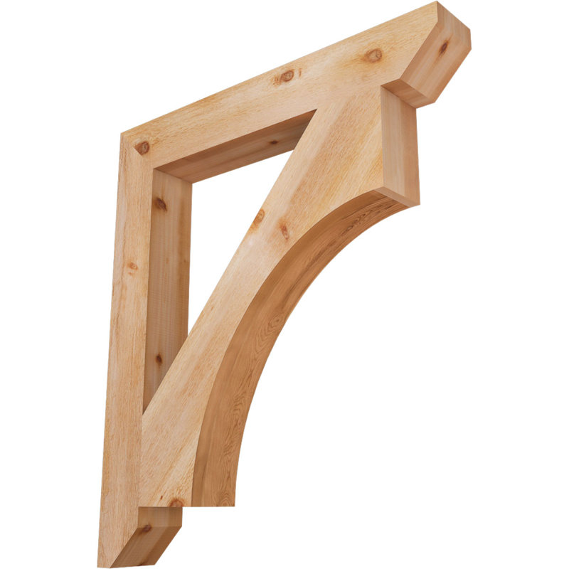 H 6 po x P 6 po Support en bois / corbeau, Cèdre rouge, H 48 po x l 6 po x P 42 po