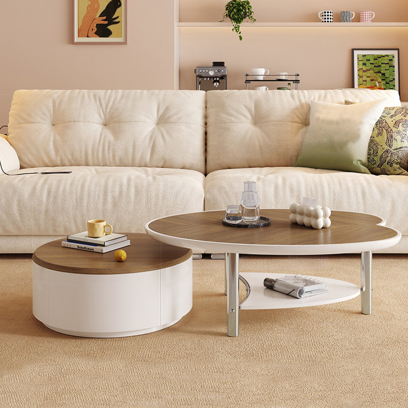 Unique Leaf Shaped Coffee Table Set