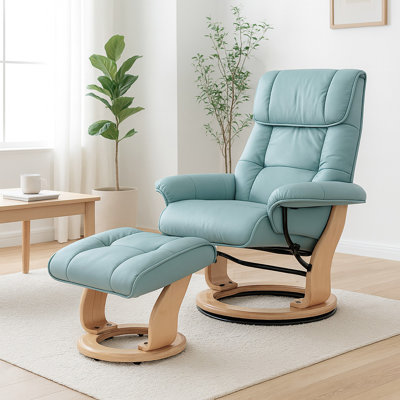 Beaucet 31.5" Wide Swivel Recliner with Ottoman by Latitude Run