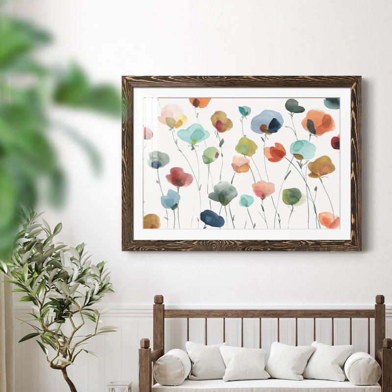 Lollipop Field - Peinture encadrée, H 37,5 po x l 27,5 po x P 1,5 po, Noyers