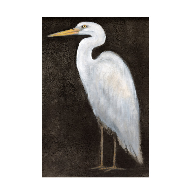 Art sur toile Tim O'Toole «White Heron Portrait II», H 19 po x l 12 po x P 2 po