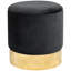 Adriaens 39cm Wide Velvet Tufted Circle Pouf Ottoman with Storage