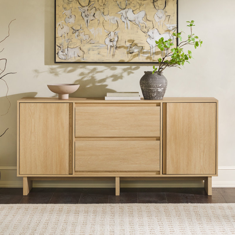 Buffet 63 "avec tiroirs biseautés 63" Scandi, Coastal Oak