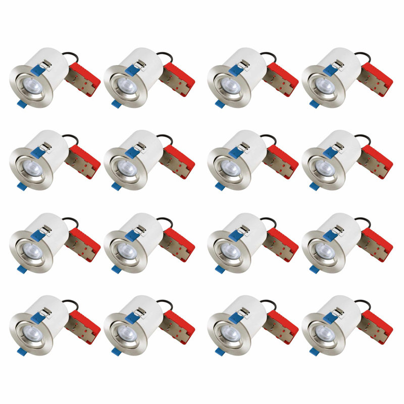 Deveral 9.6cm Recessed Lighting Kit, Satin Chrome